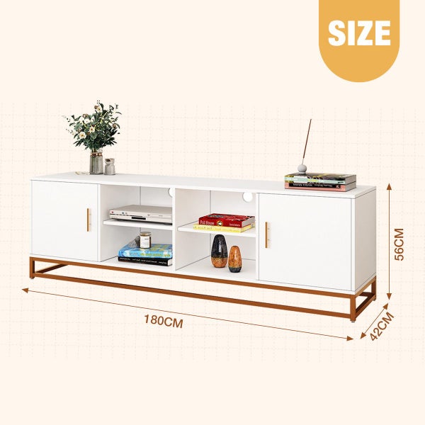 TV Stand Media Console Modern Storage Table Entertainment Centre Hidden 180cm Carousel 2