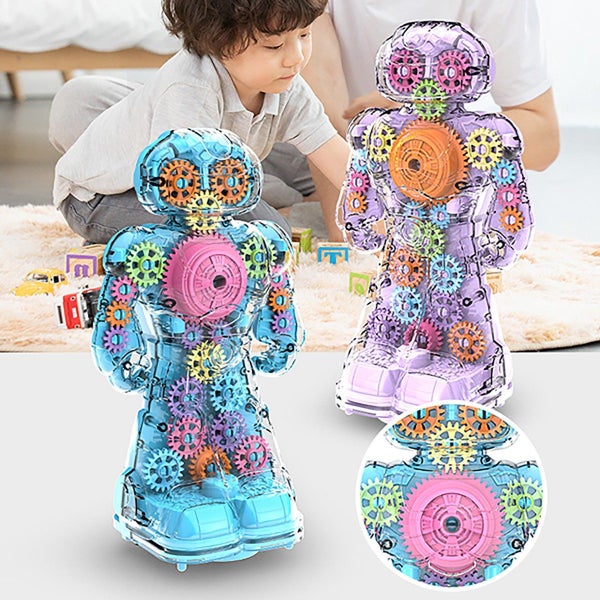 Cross Border Transparent Gear Robot Universal Walking Robot For Boys And Girls Carousel 2