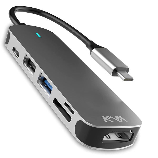 USB C Type HUB 6 in 1 Adapter, Aluminium Multi Port Dongle Type-C to USB Ports Carousel 9