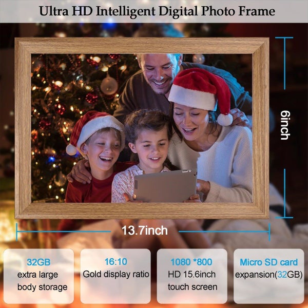 10.1 Inch Smart WiFi Digital Photo Frame 1280x800 IPS LCD Touch Screen Carousel 12