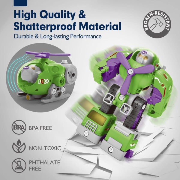3+in-1 Take Apart Robot Kids Toys 3-5-7 STEM Toys Carousel 14