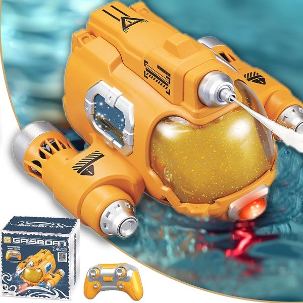 Remote-Controlled Fountain Hippo Boat for Kids 4-18 Years (Yellow) Carousel 9
