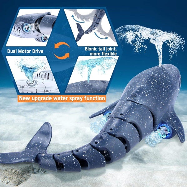 Pool Toys Remote Control Whale Shark Toys for Kids Age 8 to 12 Carousel 2