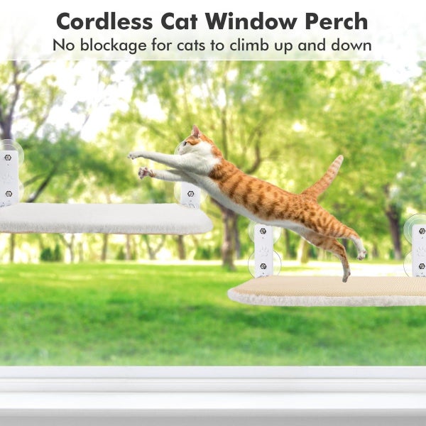 Cordless Cat Window Perch,Cat Hammock Carousel 15
