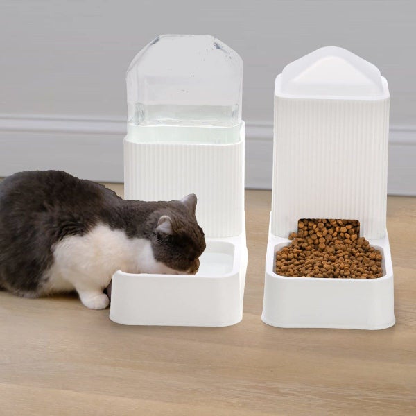 3.5L Automatic Dog Cat Feeder Food and Water Dispenser Set with Pet Food Bowl Carousel 9