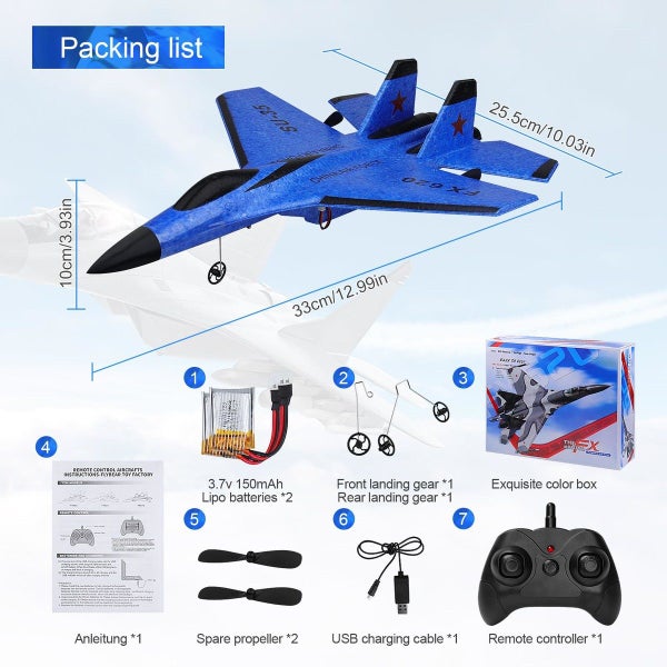 RC Plane 2CH Remote Control Plane SU35 RC Jet 2.4GHz RC Airplane RTF Easy to Fly Carousel 13