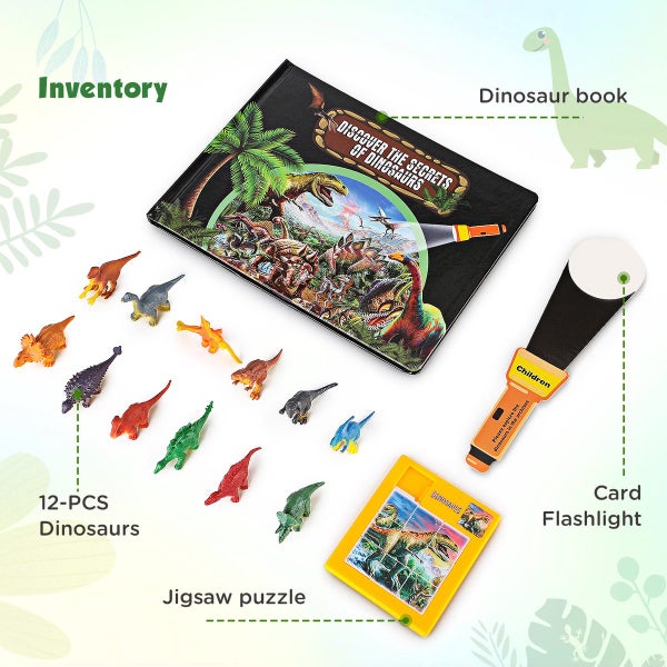 3D Explore the Mystery of Dinosaurs Book Animal Dinosaur Model Toys Gift Figurin Carousel 8