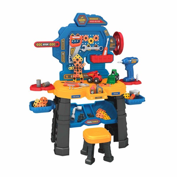 Kids Workbench Tool Bench Construction Toy Set 78pcs Carousel 16