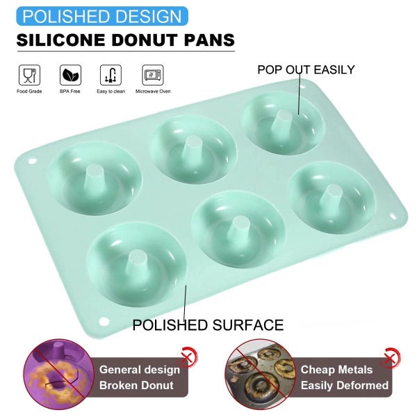 2PCS Donut Mold Cake Pan Baking Mould Carousel 8