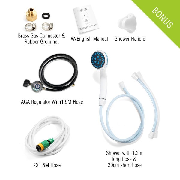 Gas Water Heater Califont 8L + Shower Head Carousel 14
