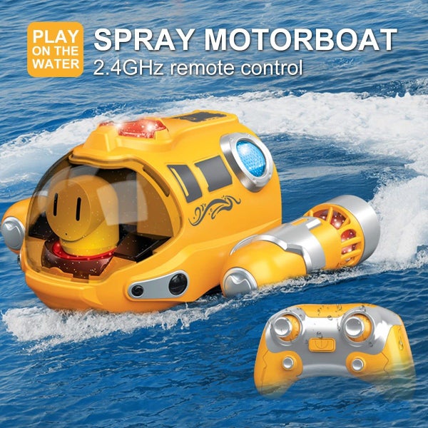RC Spray Gasboat, Light Up RC Boat Water Toy, Fast RC Boats for Adults and Kids, Carousel 16