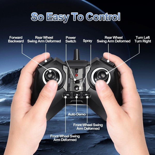 Remote Control Car RC Robot Dog 2.4GHz 4WD with 360 Degree Rotation with Lights Carousel 1