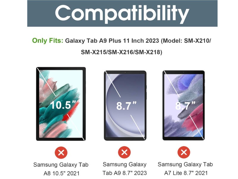 Smart Case for Galaxy Tab A9+ / A9 Plus 11 Inch 2023 SM-X210 SM-X215 SM-X216 Carousel 8