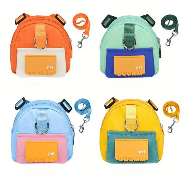 Adjustable Harness Large-capacity Portable Pet Snack Self Backpack Carrier Carousel 2