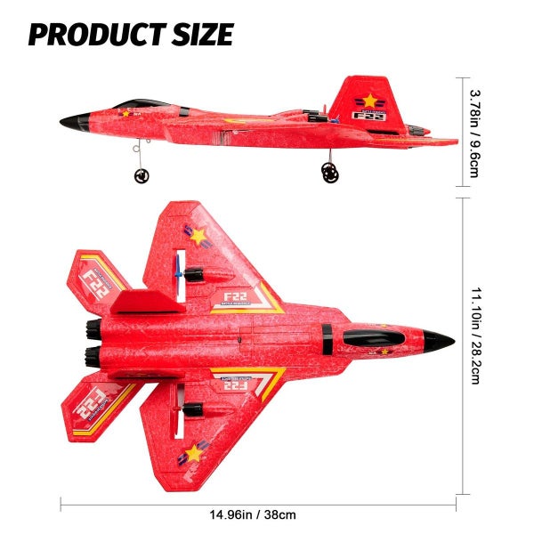 Remote Control Plane RTF F-22 Raptor,2.4Ghz 6-axis Gyro RC Airplane with Light S Carousel 2