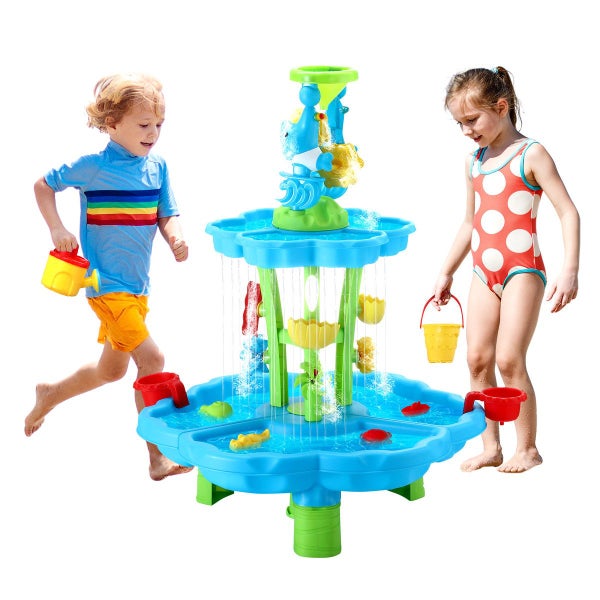 Water Table Waterfall Sand Play Toy Set Carousel 13