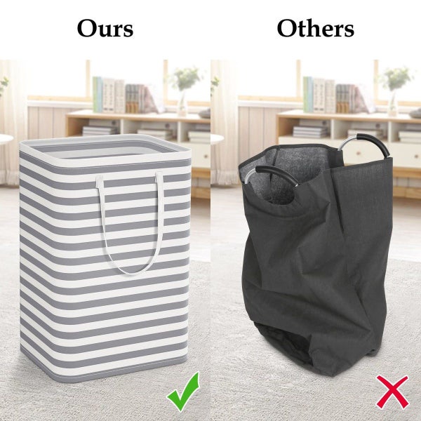 Laundry Basket Hamper Large Collapsible with Carry Handles Clothes Hampers 75L Carousel 12