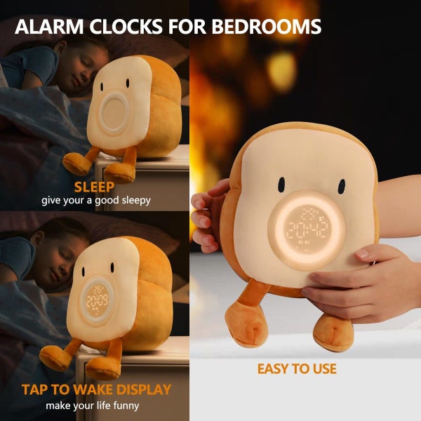 Plush Toy Night Light Alarm Clock for Kids Cozy Plushies Carousel 2