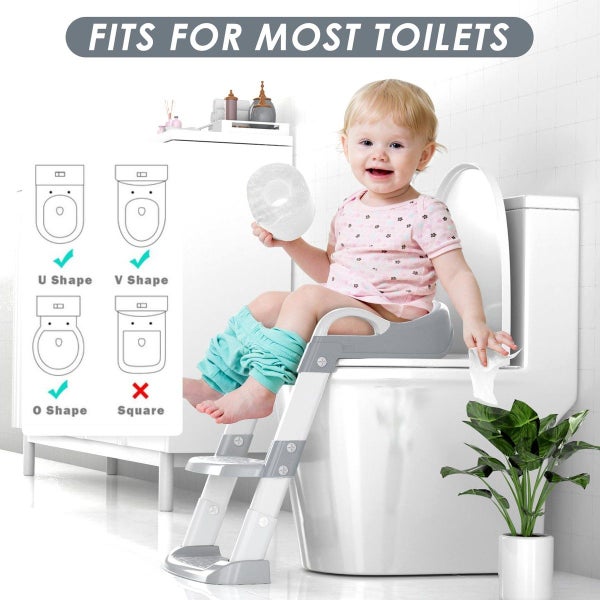 Potty Training Seat with Step Stool Ladder,Toddler Potty Training Toilet for Boy Carousel 7
