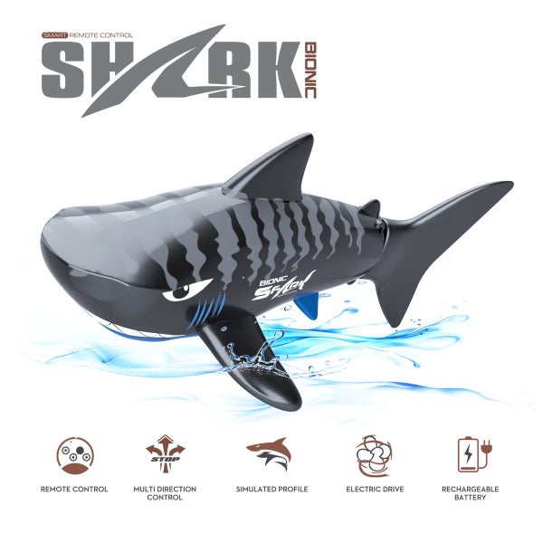 2022 Newest 2.4G Remote Control Shark Boat Simulation Toy Swimming Pool Bathroom Carousel 19