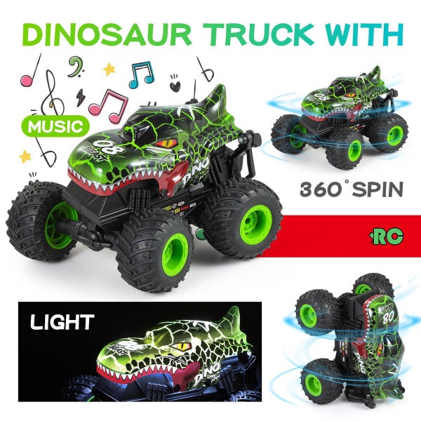 2.4Ghz RC Monster Trucks Dinosaur Remote Control Carousel 1