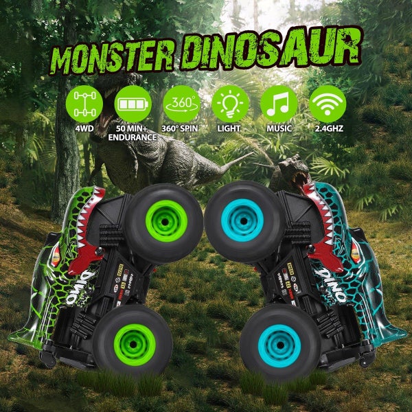 2.4Ghz RC Monster Trucks Dinosaur Remote Control Carousel 2