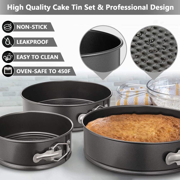 Cake Pan Set Springform Baking Pans Tins Tray Carousel 13
