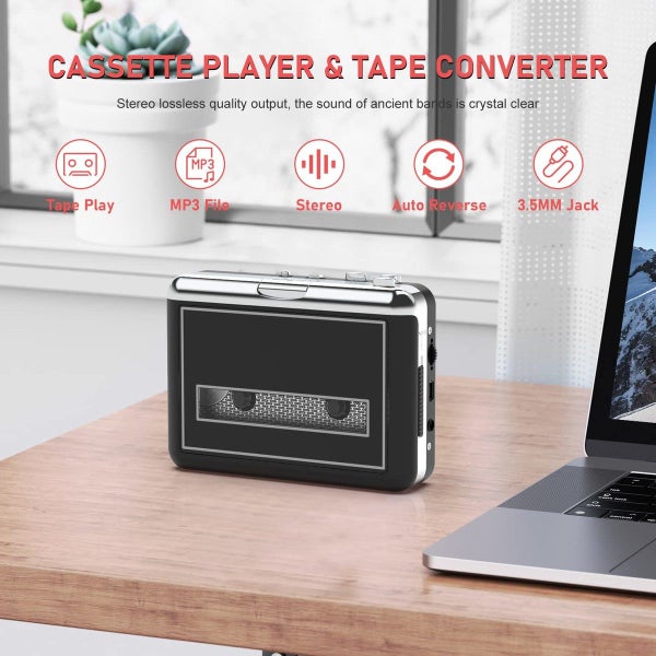 Cassette Player,Portable Tape Player Compact Recorder with Headphones,Audio Musi Carousel 8