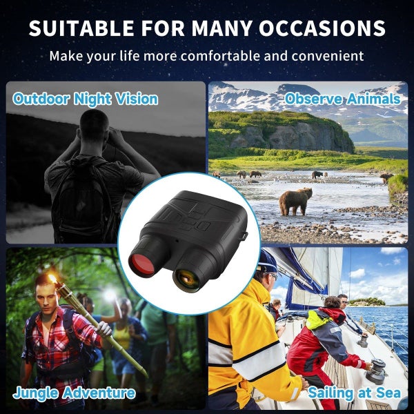 4K Night Vision Binoculars for Adults Large Screen Binoculars can Save Photo and Carousel 10