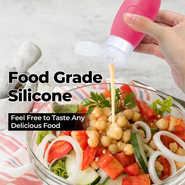 Silicone Travel Bottles for Toiletries,4 Pcs Travel Size Container Carousel 15