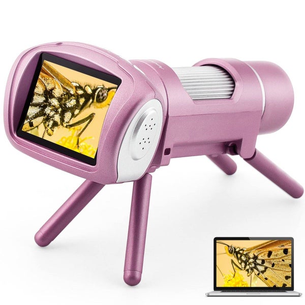Portable Microscope LCD with 8G SD Card,Windows PC Compatible,Stem Educational T Carousel 1