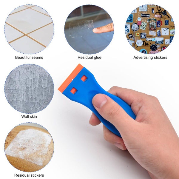 2PCS Plastic Razor Blade Scraper Labels Adhesive Remover Carousel 10