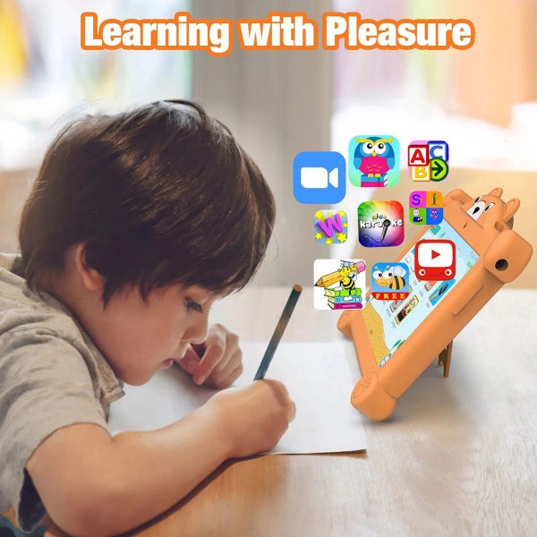 7 Inch Kids Tablet, Android Tablets with 2GB RAM 32GB ROM WiFi Dual Camera Carousel 6