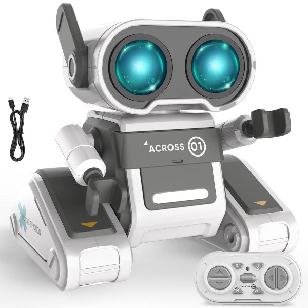 Robot Toys Remote Control Toy Robots for Kids with LED Eyes Flexible Head & Arms Carousel 1