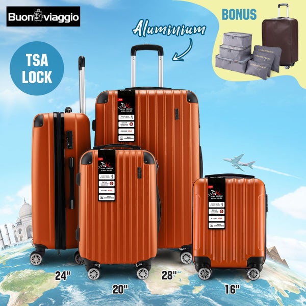 4PCS Luggage Suitcase Trolley Set Carousel 30