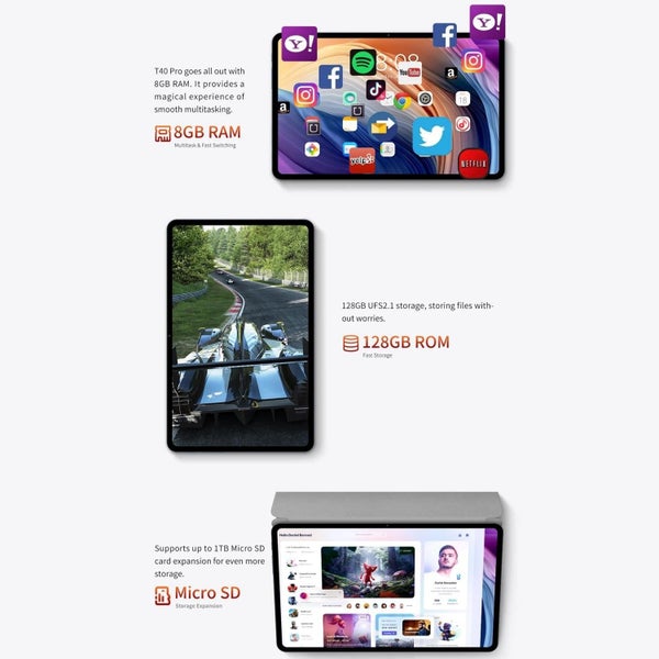 10.4 4G Lte Tablet 8Gb 128Gb Android 12 Octa Core Carousel 19