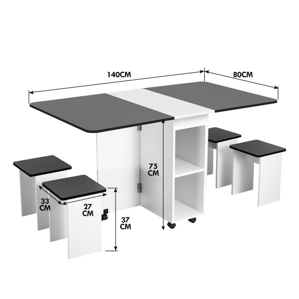 Folding Dining Table Set and Chairs Carousel 16