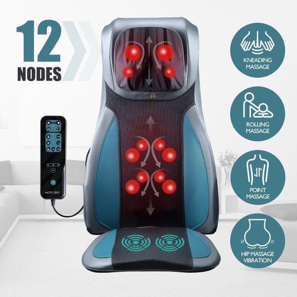 Massage Chair Seat Neck Back Shiatsu Massager Full Body Carousel 2