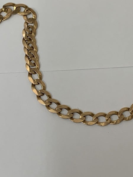 10kt Gold 59cm/23.2 inch Curb Gents Chain Hallmarked 417/MHJ/Italy Carousel 2