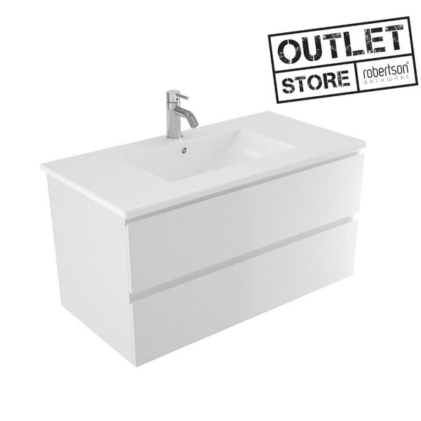 CANCELED ORDER - EVOLVE WALL VANITY 900 2XDRW WHITE GLOSS Carousel 1
