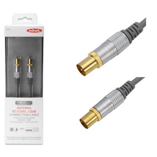 Ednet Coax (M) to Coax (F) 2.5m Antenna Connection Cable 4 Year NZ Warranty Carousel 1