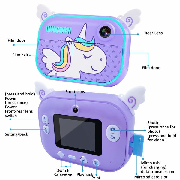 Instant Print Camera Print Photo Selfie Video Digital Camera Carousel 2