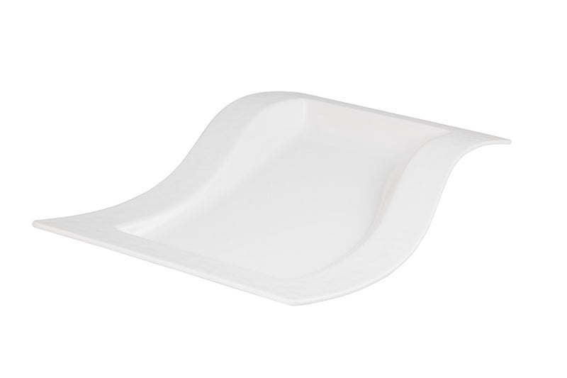 Large Rectangle Melamine Platter White - Wavy 57cm / 22.5" Carousel 3