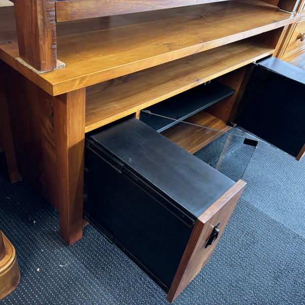 Merivale 2 Drawer Entertainment Unit with CD and DVD Drawers - Matte Carousel 17