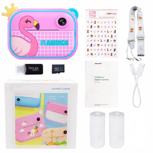 Instant Print Kids Digital Camera Zero Ink Print Photo Selfie Video Camera Carousel 9