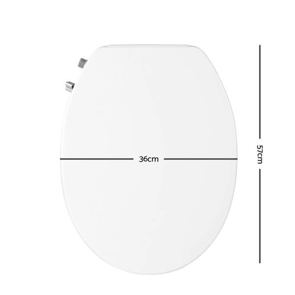 Non Electric Bidet Toilet Seat - White Carousel 7