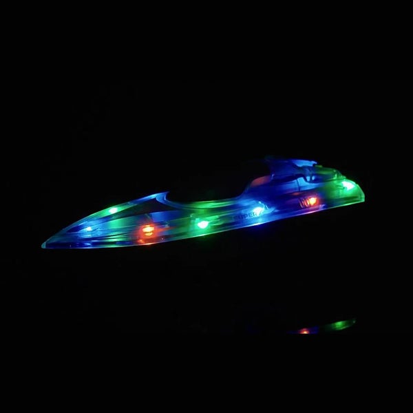 Toy Kids RC Boats with LED Light 2.4GHz 15KM/H Speed Racing Remote Control Ship Carousel 3