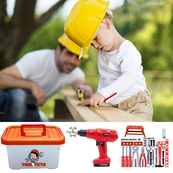 Toy Kids Toolbox Set Durable Construction Tools 42 Piece Set Carousel 2