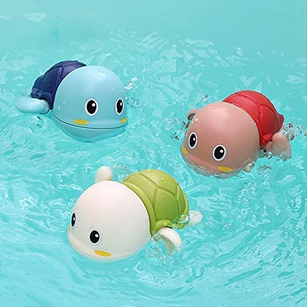 3x Kids Baby Child Wind Up-Swimming Pool Bath Time Toy Animal Floating Carousel 1