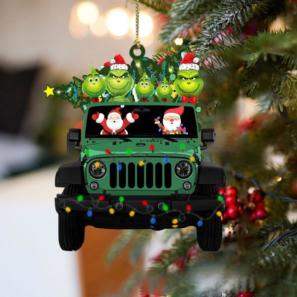 Christmas Tree Ornament Grinch Hanging Decoration Carousel 8